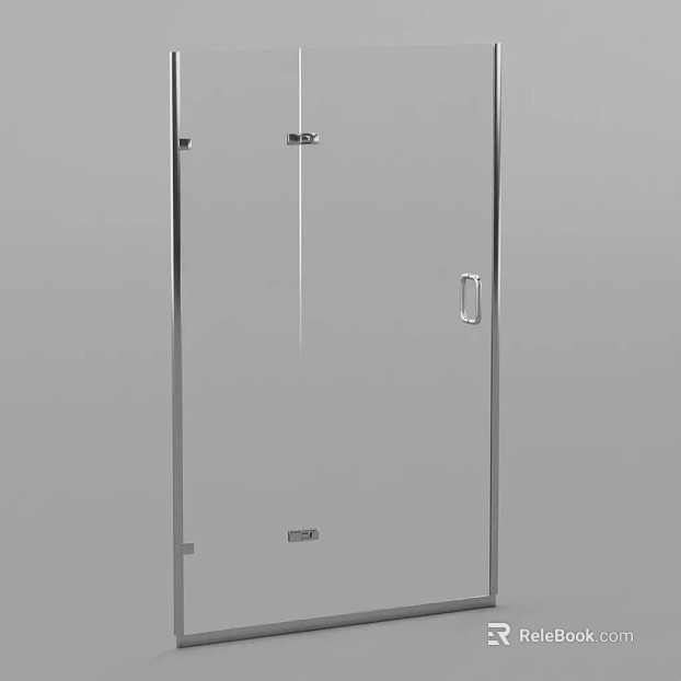 Transparent glass shower door texture