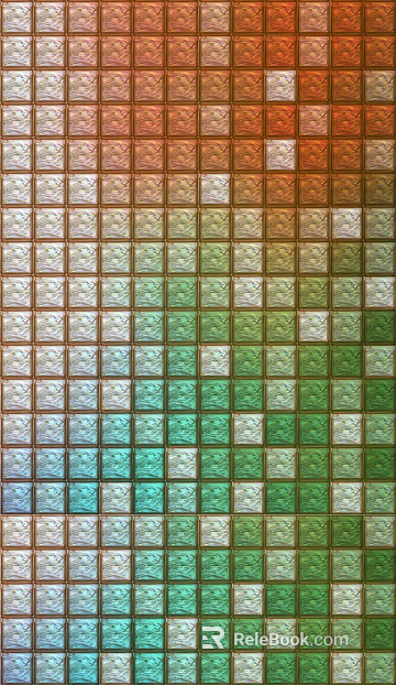 Color gradient small square glass brick texture