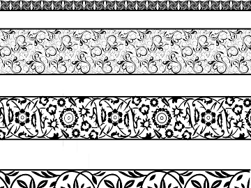 Wall Line Waist Line Carved Waist Line Black and White Figure texture (ID:ffaff2451)