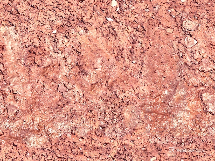 Red-brown dirt ground outdoor field texture