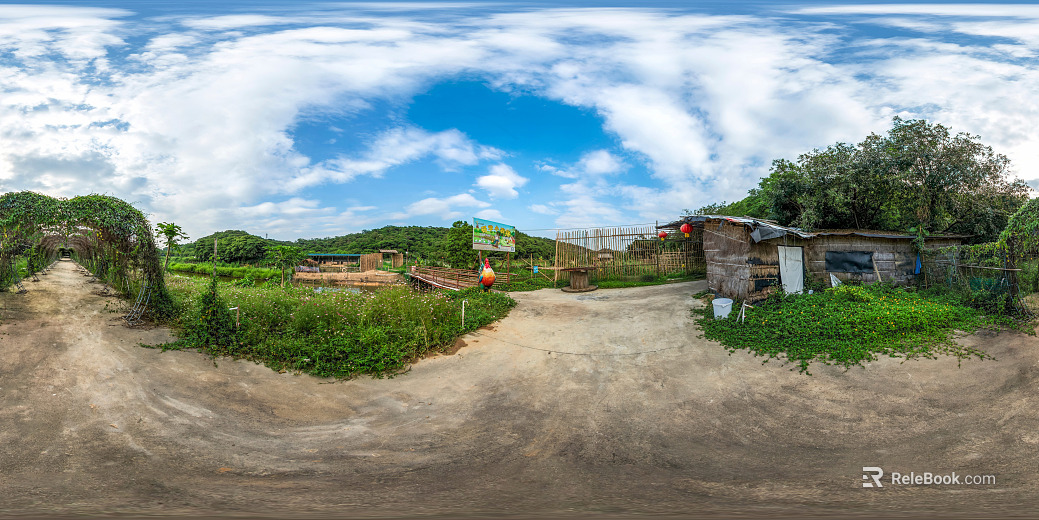 outdoor farmhouse daytime cloudy hdr texture