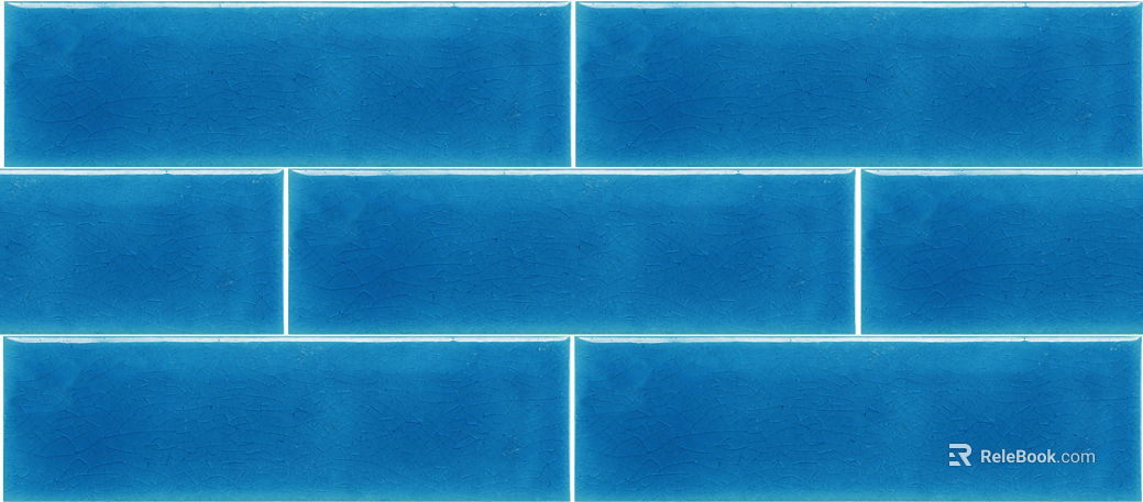 Brick wall sea blue finish tile texture