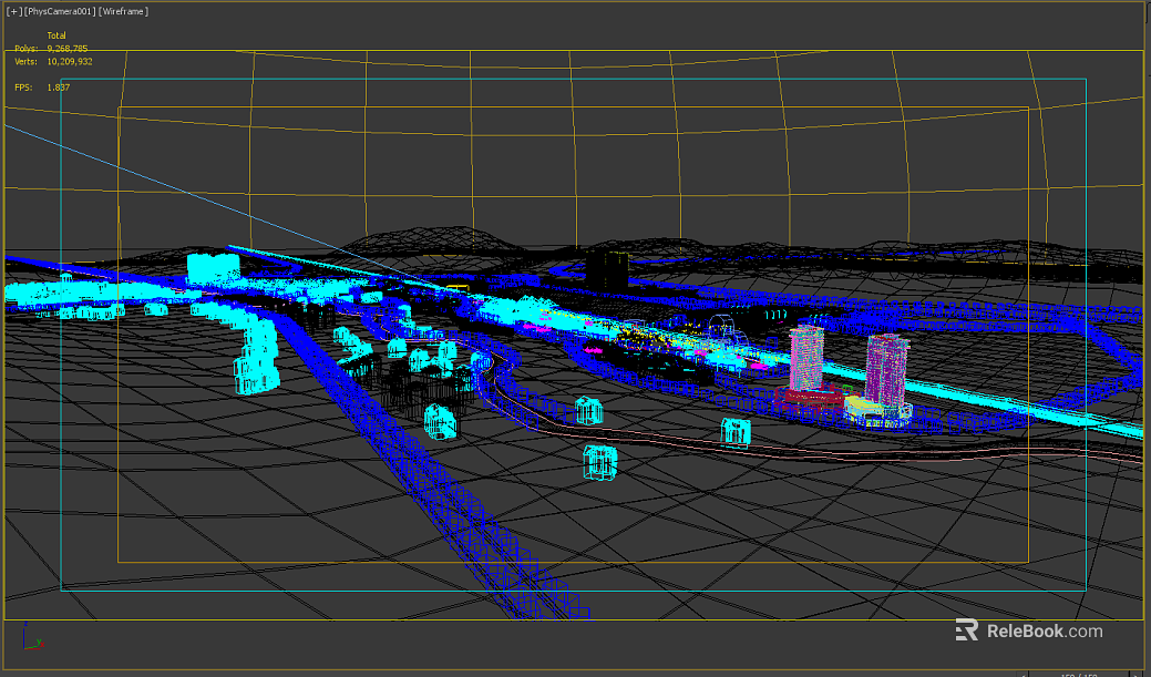 Urban Night Scene Exterior Model texture
