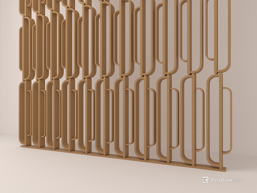 Light Curry Wood Carved Interior Partition texture
