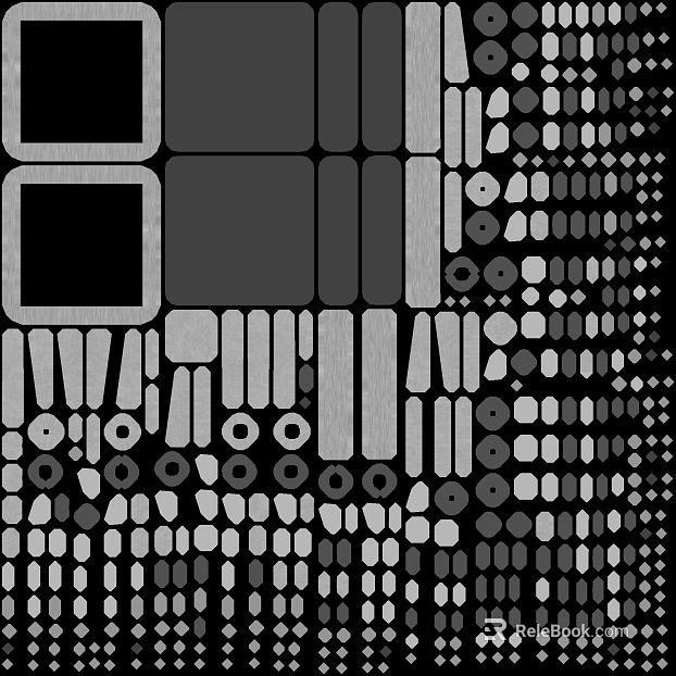 Black and white gray geometric metal brick background wall texture