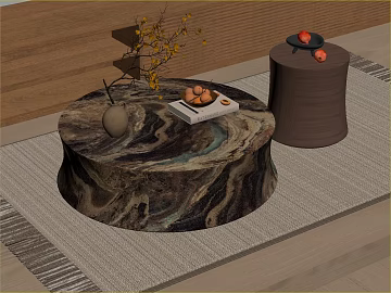 Light Luxury Dark Marble Living Room Coffee Table Noodles texture (ID:ffaeh683164)