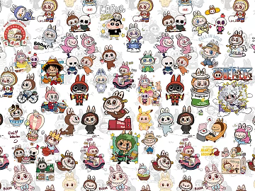 labubu cartoon wallpaper texture (ID:ffach461543)