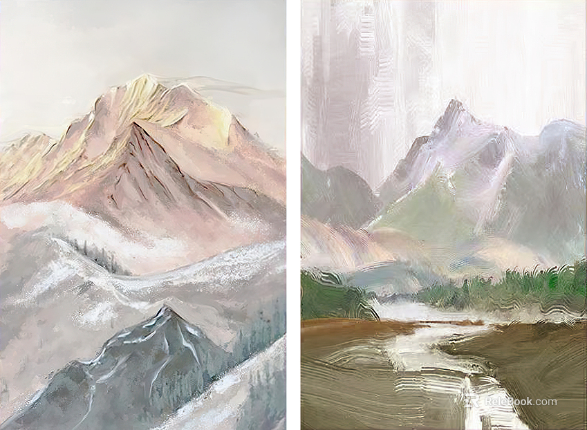 landscape painting texture