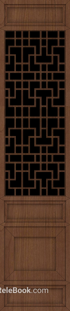 Wooden window hollowed out window black and white texture