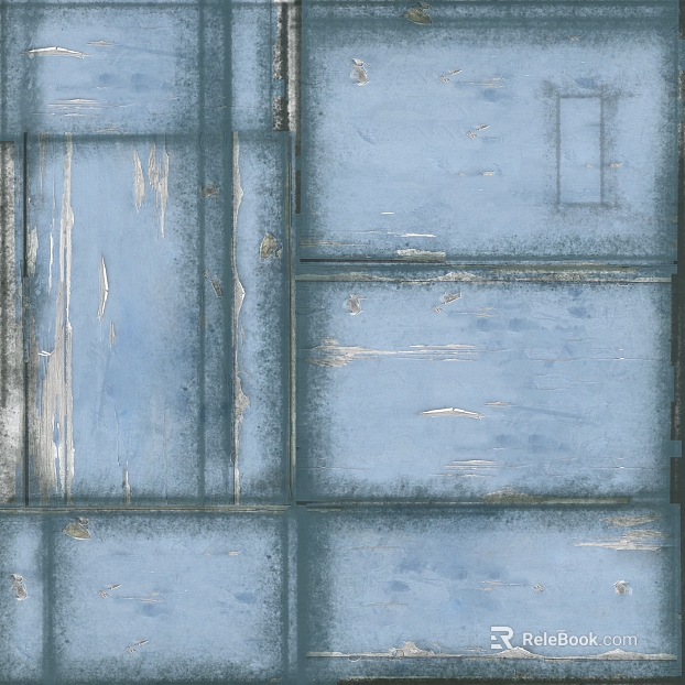 Blue dilapidated wooden door interior finish texture