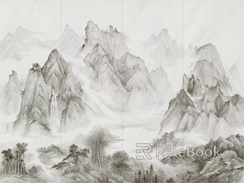 Marco Polo landscape marble sea and rivers marble texture