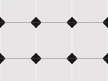 Black and white geometric tiles kitchen and bathroom floor texture (ID:ffaeh308882)