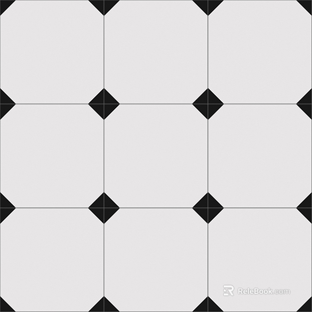 Black and white geometric tiles kitchen and bathroom floor texture