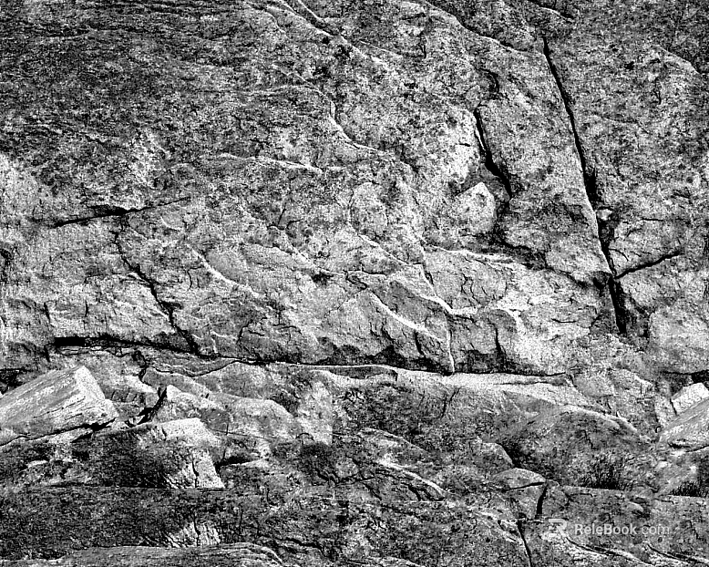 Gray-black rock outdoor wall surface texture