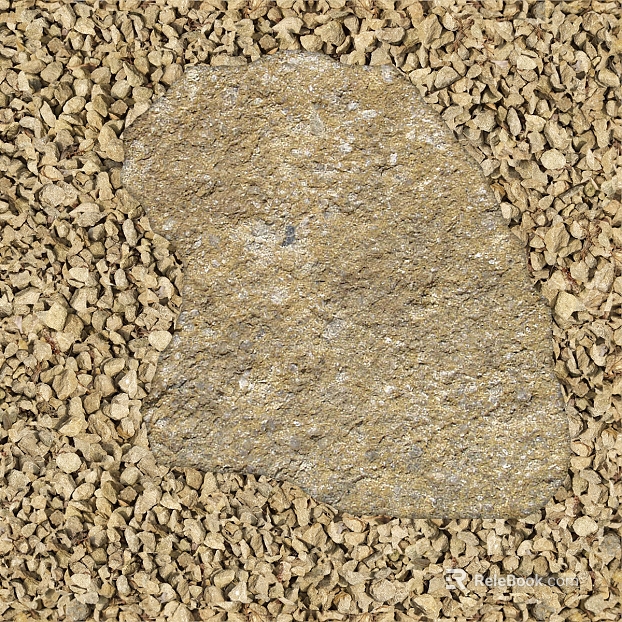 Light beige gravel courtyard ground pavement texture
