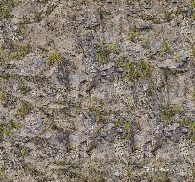 Culture stone long grass rock rubble texture