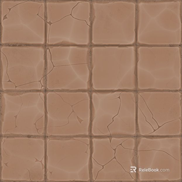 Light brown antique brick kitchen and bathroom floor texture