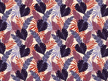 Even grain European palm plantain plant branches and leaves background 3d model