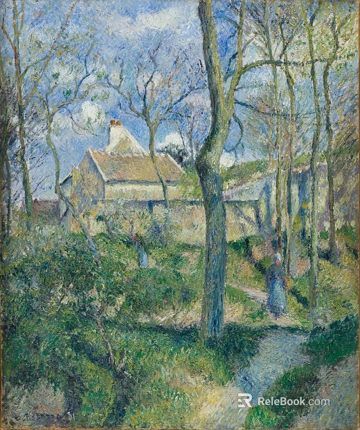 Impressionist oil painting landscape figure oil painting abroad texture