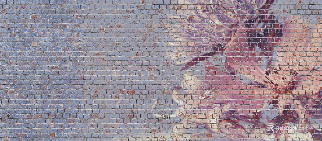 Plant brick wall pattern wallpaper texture