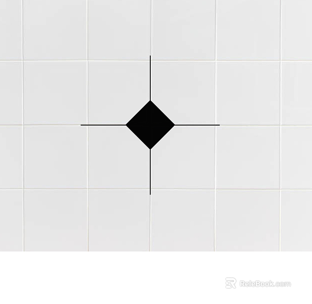 Plain Tile Black and White Diamond Lattice texture