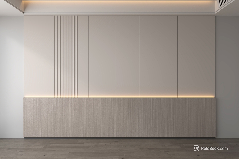 Very simple wind light gray wood wall panel background wall texture