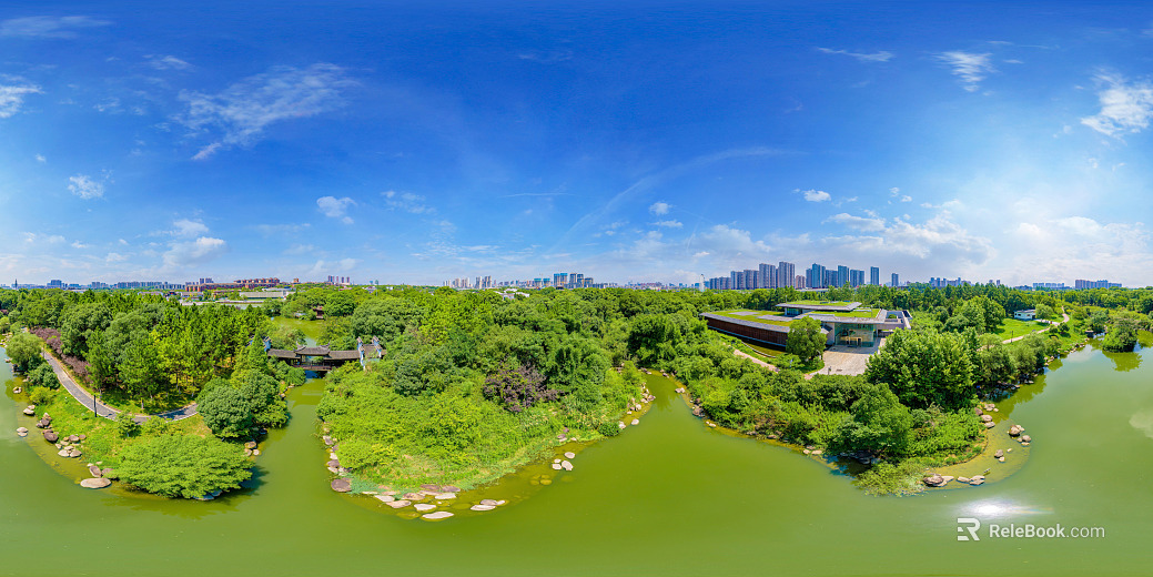 HDR City Eco Park Panorama texture