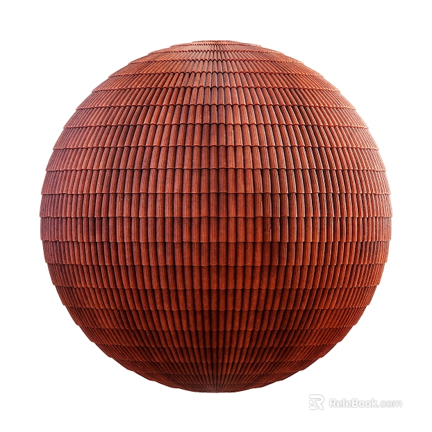 Red Tile Roof PBR texture