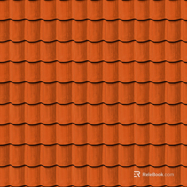 Villa building roof clay ceramic tiles texture