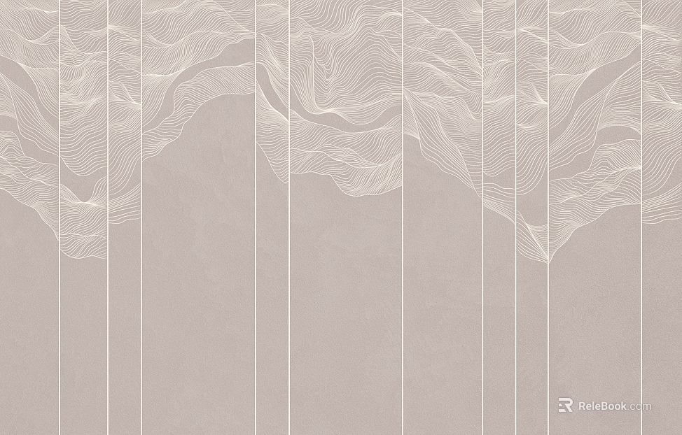 Light gray new Chinese style line wallpaper background wall texture