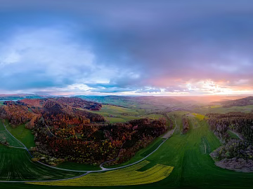Outdoor Aerial View of Fields Daytime HDR texture (ID:ffach125046)