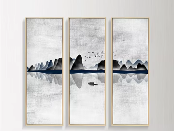 landscape painting 3d model