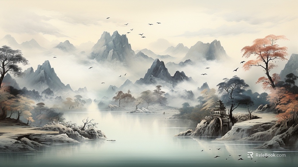 landscape painting texture