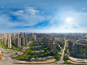 HDR city building panorama texture (ID:ffach118813)