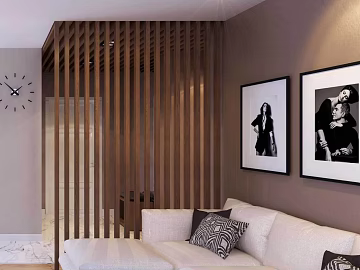 Walnut-colored wooden grille living room partition texture (ID:ffaeh650476)