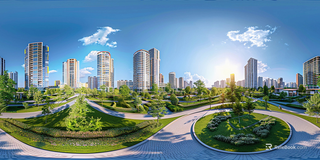 City Park Day Sunny Day HDR texture