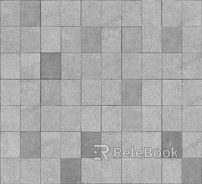 The image showcases Lattice Brick, a textured material featuring an intricate, repeating pattern of square lattice structures in a uniform, light grey shade, resembling concrete or stone.