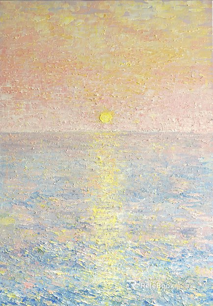 Decorative painting, landscape oil painting texture