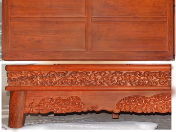 Reddish brown mahogany carved Chinese furniture surface texture (ID:ffaeh008176)