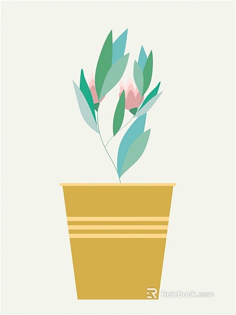 Plant painting texture