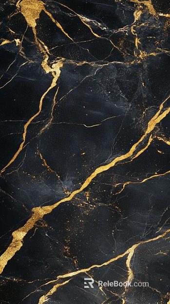 Black Golden Flower Marble texture