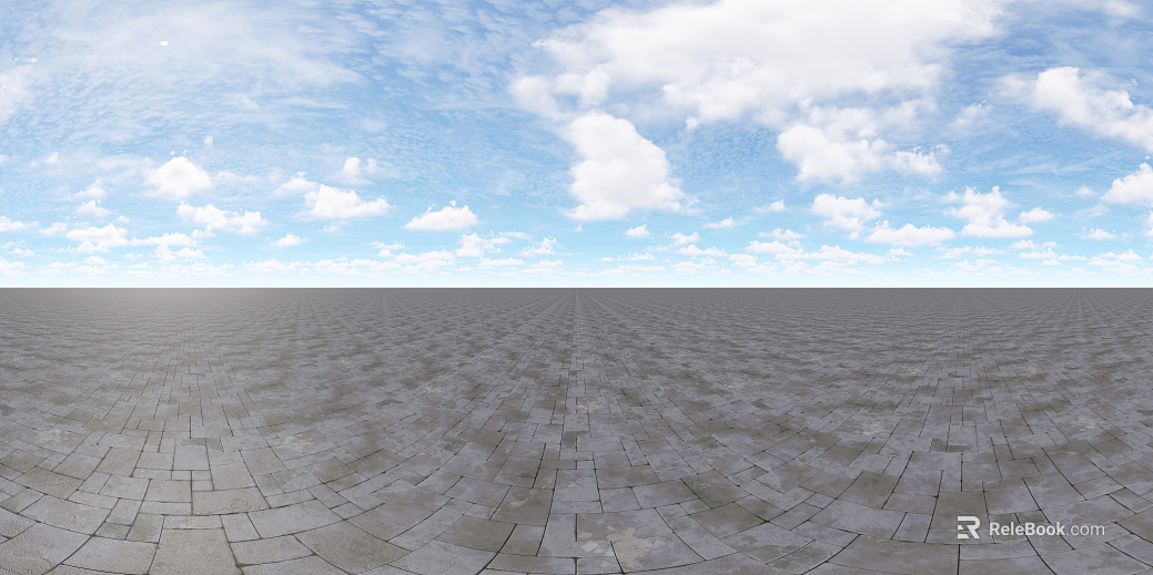 HDR blue sky white clouds ground texture