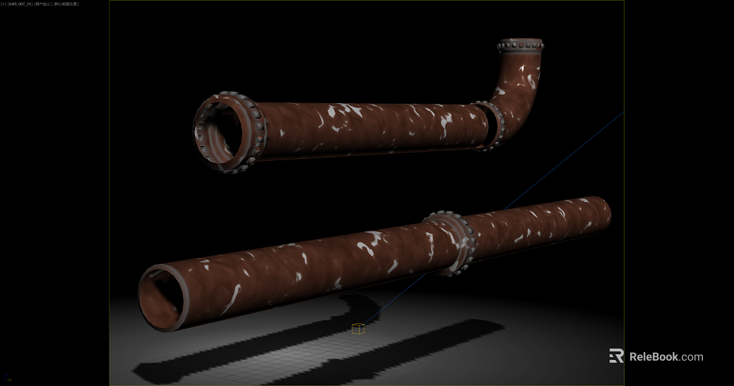 Brown brown old metal pipe industrial fittings texture