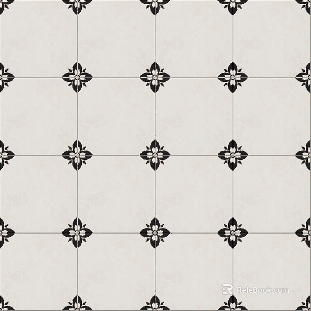 Rice White Black Tile Kitchen and Bathroom Floor texture