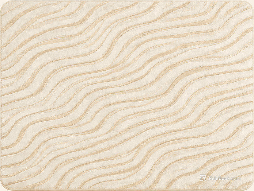 Beige wavy-line carpet texture
