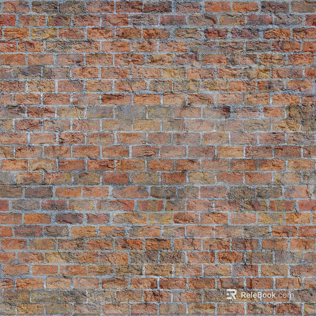 brick wall mottled red brick texture