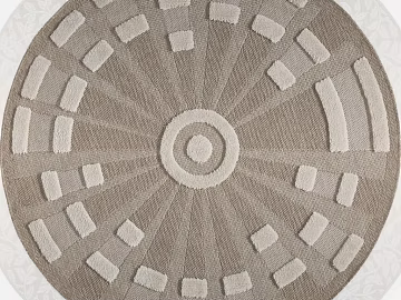 Light curry geometric round carpet texture (ID:ffaeh204794)