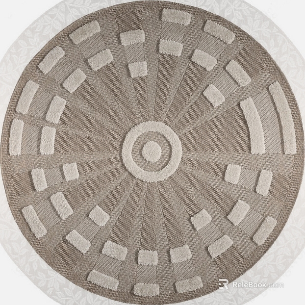 Light curry geometric round carpet texture