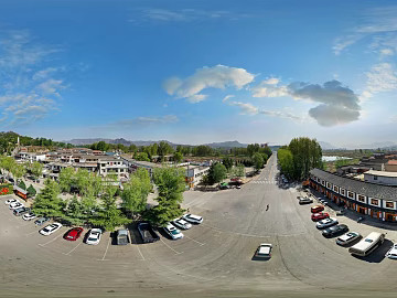 HDR Tourism Ecological Ancient Town Panoramic View texture (ID:ffach195503)