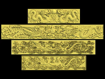 Embossed Golden Dragon Carving texture (ID:ffaeg22461)